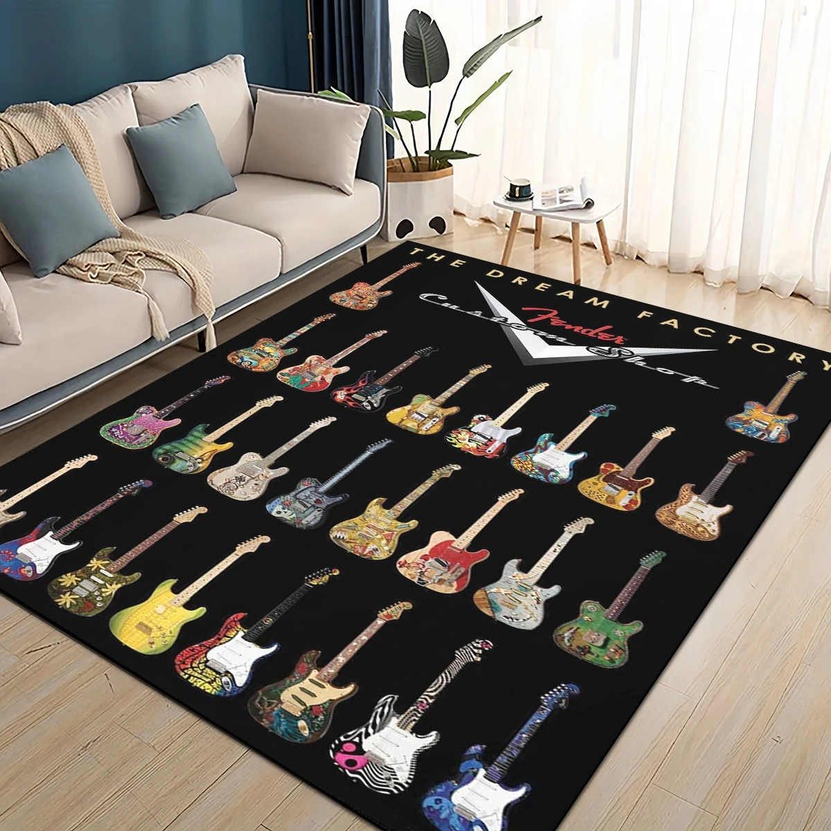 Musical Instrument Online - 3D Retro Fender logo Guitar Instruments