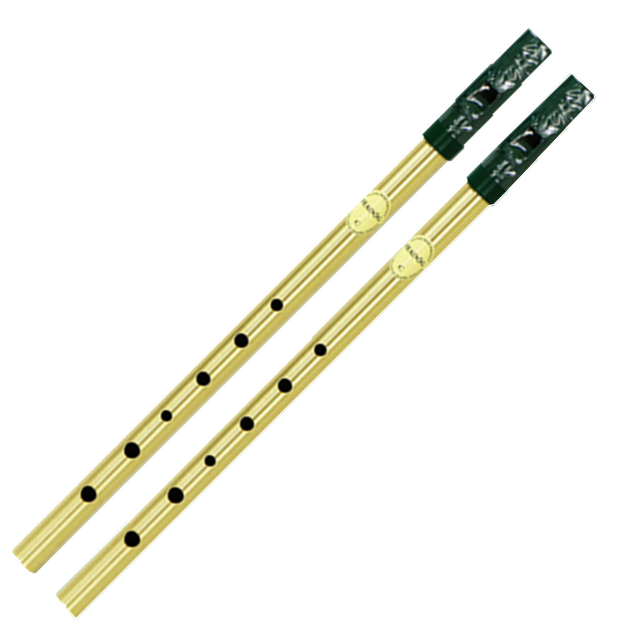 Penny Whistle D - Brass Irish Whistle Flute Feadog D