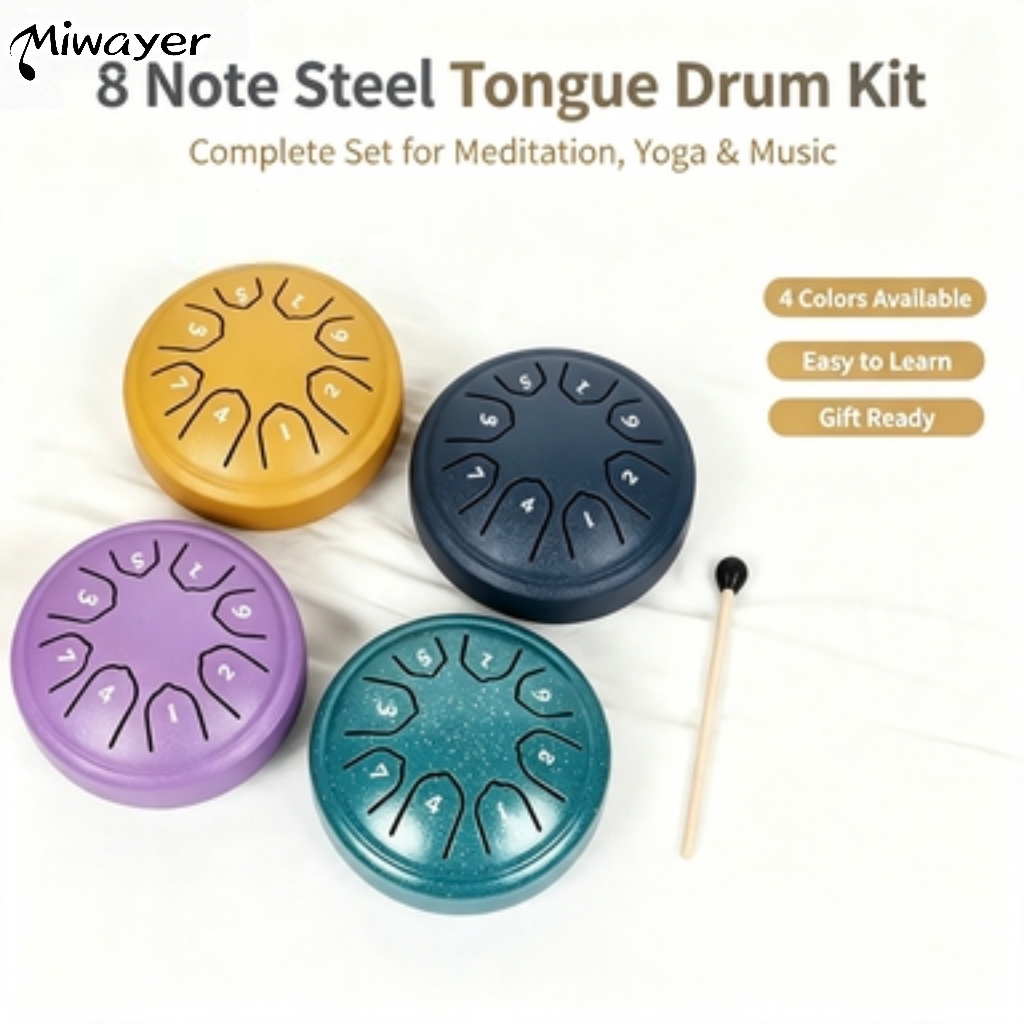 Tongue Drum Steel - Miwayer 8 Tone 4.5 Inch Steel