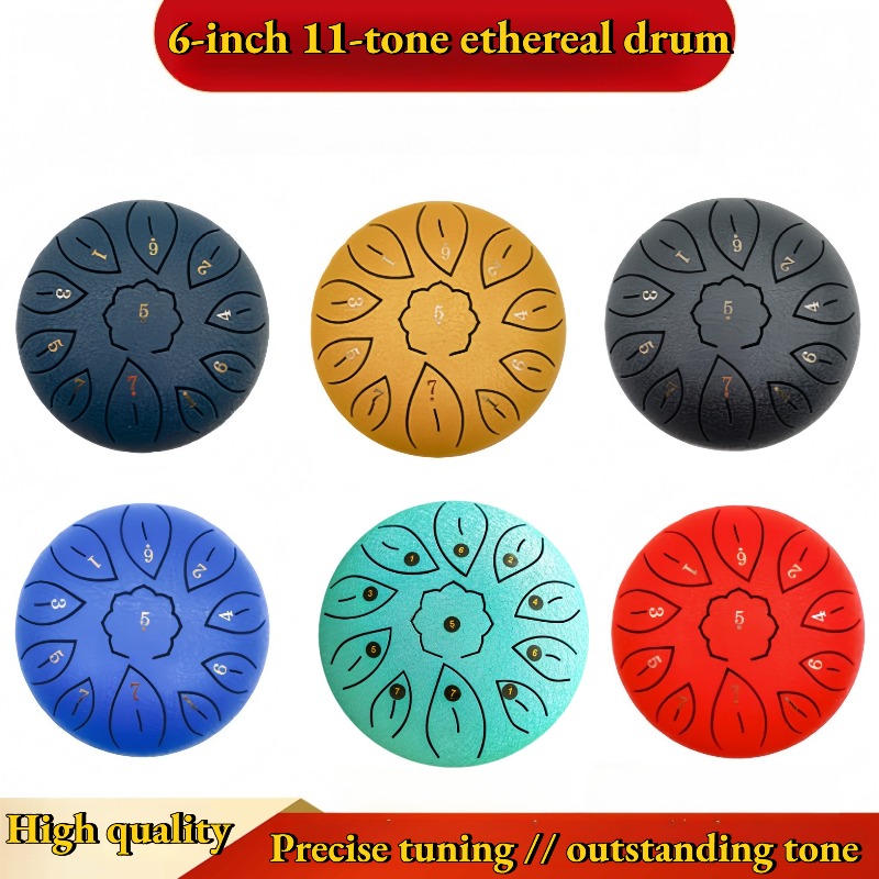 Tongue Drum Steel - Instrument Ethereal Drum 6 Inch 11