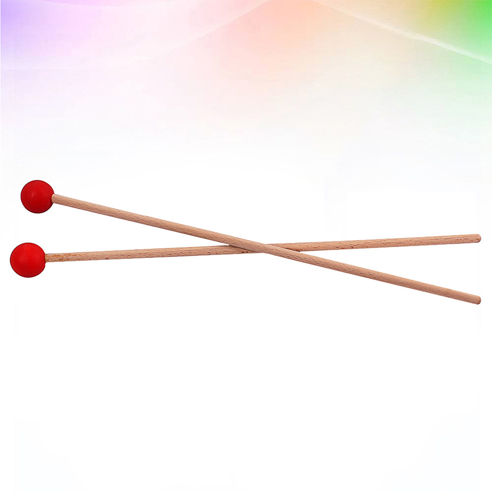 Musical Instrument Qin - 1Pair Large Drum Mallets Wood Handle