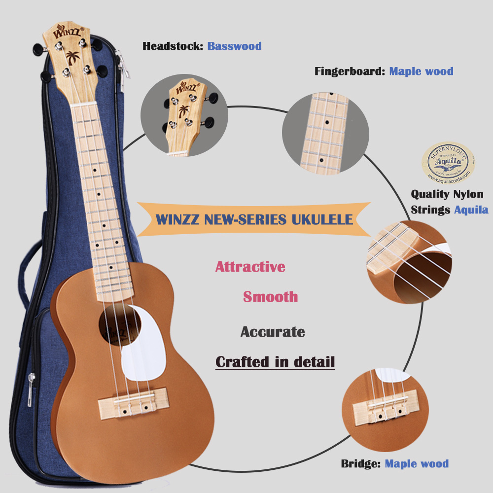 21 Inch Macaron Color Ukulele  - огляд і ціна Musical Instrument Online