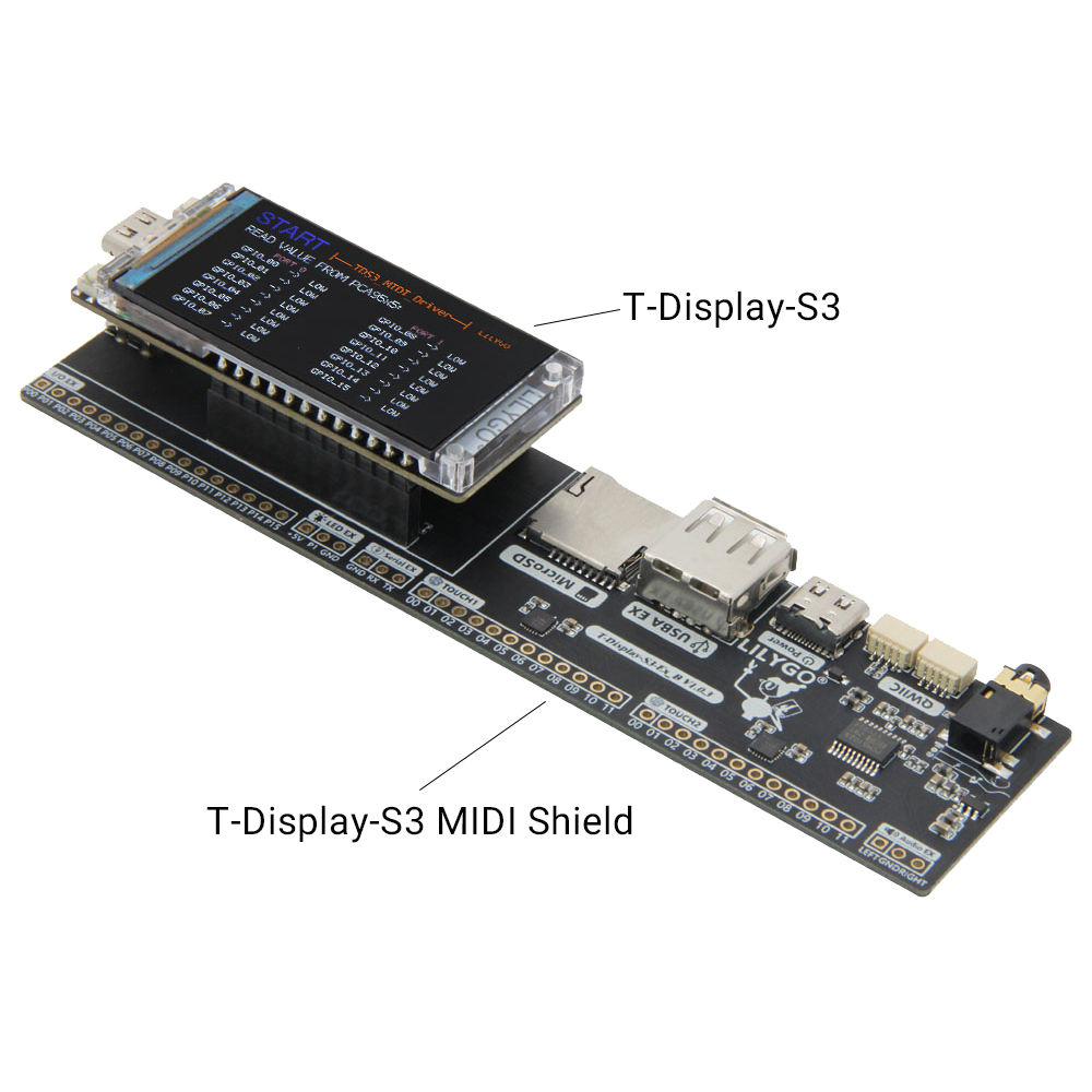 T-Display-S3 MIDI Shield Devel - огляд і ціна Musical Instrument Digital Interface