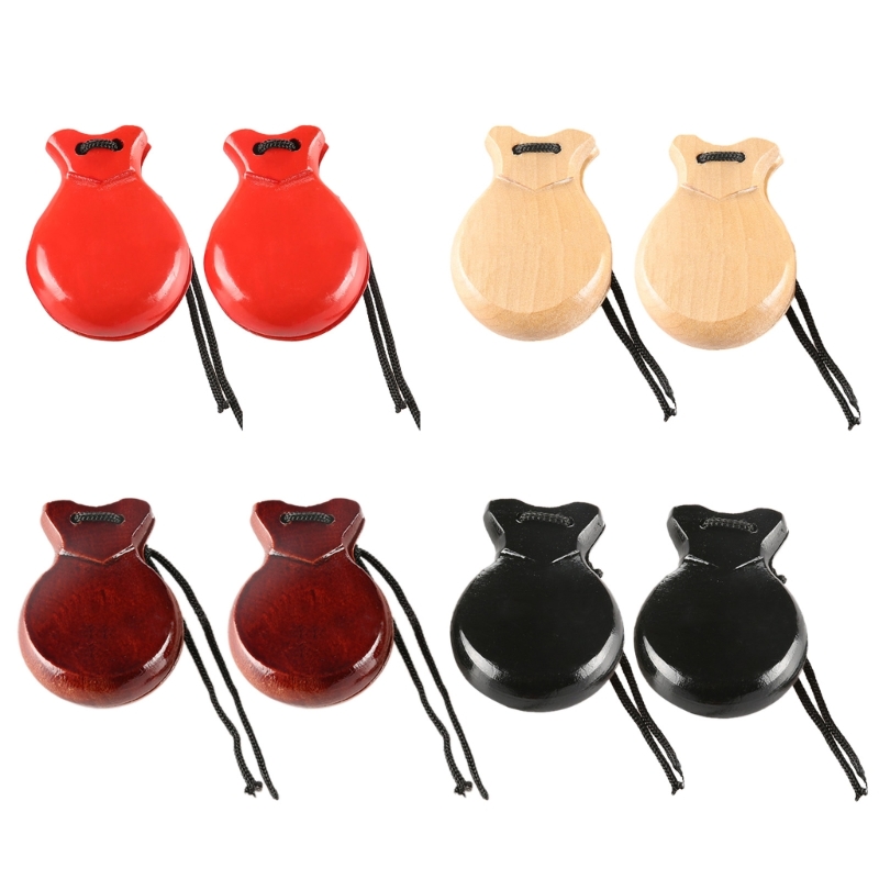 2 Pcs Wood Spanish Castanets F - огляд і ціна Musical Instrument Clapper