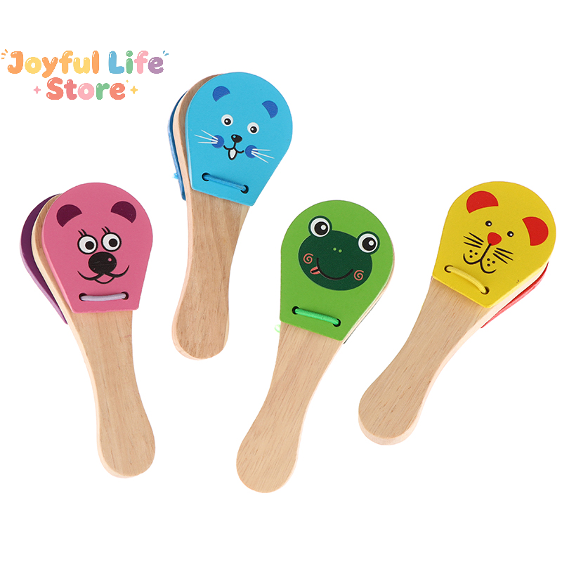 Kids Cartoon Wooden Castanets  - огляд і ціна Musical Instrument Clapper
