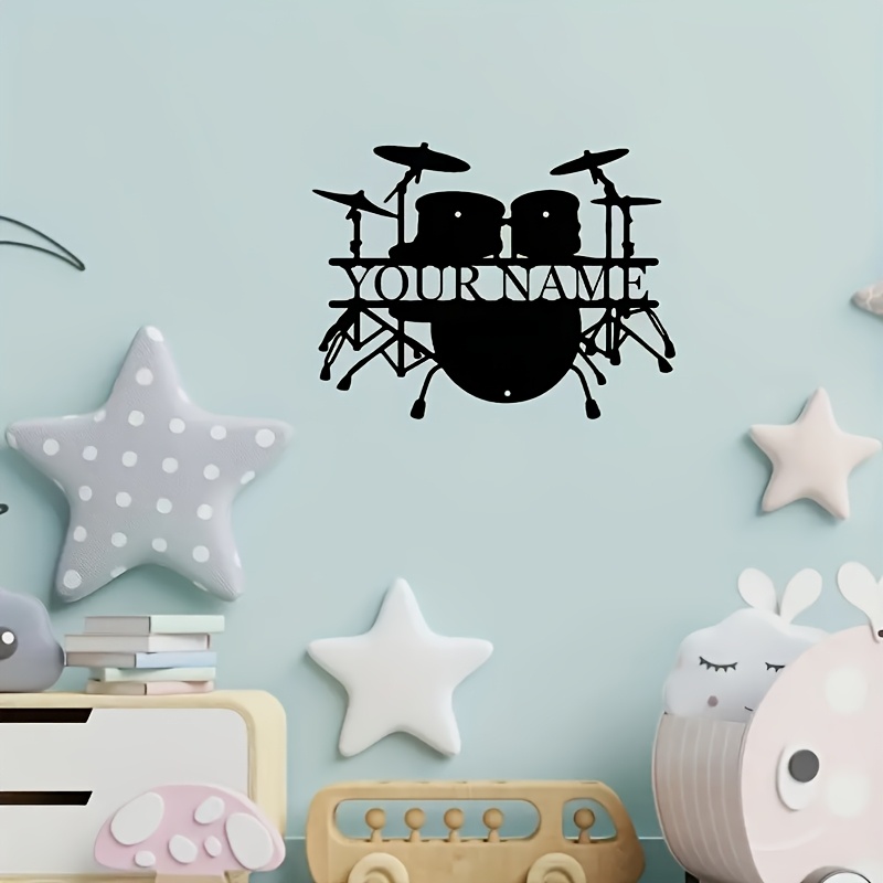 Custom Drum Set Metal Wall Art - огляд і ціна Musical Instrument With Names