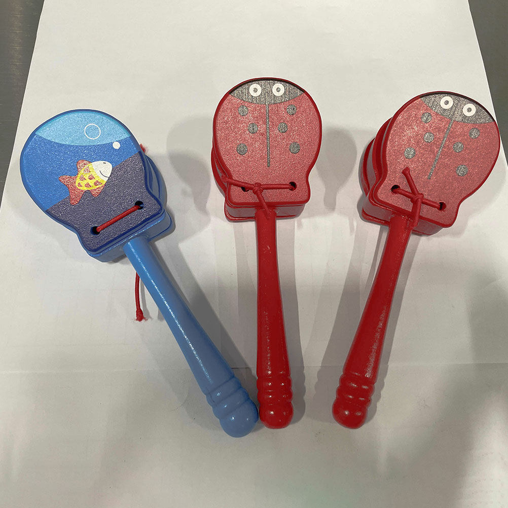 3Pcs Wooden Cartoon Castanets  - огляд і ціна Musical Instrument Clapper