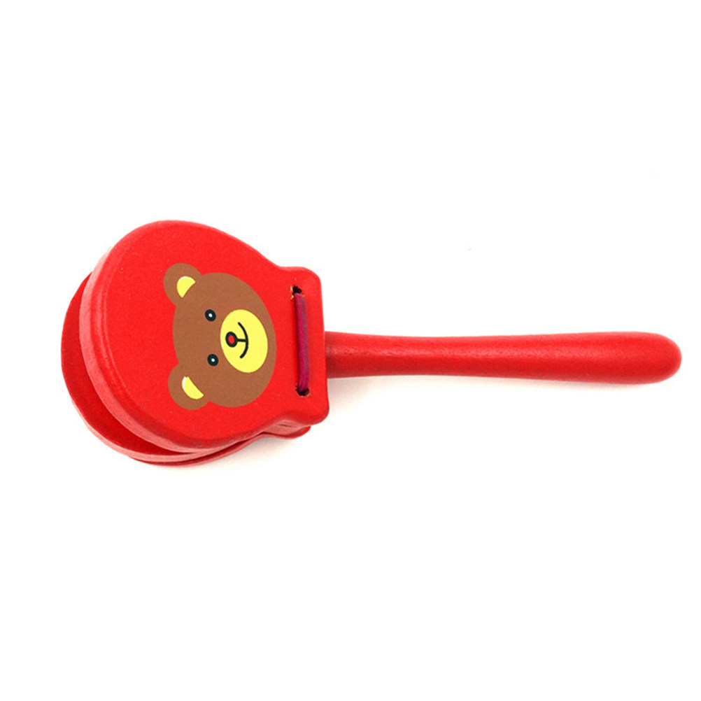 3Pcs Wooden Cartoon Castanets  - огляд і ціна Musical Instrument Clapper
