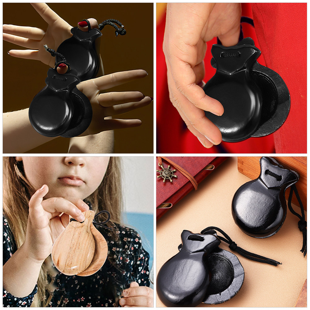 2Pcs Spanish Castanets Wooden  - огляд і ціна Musical Instrument Clapper
