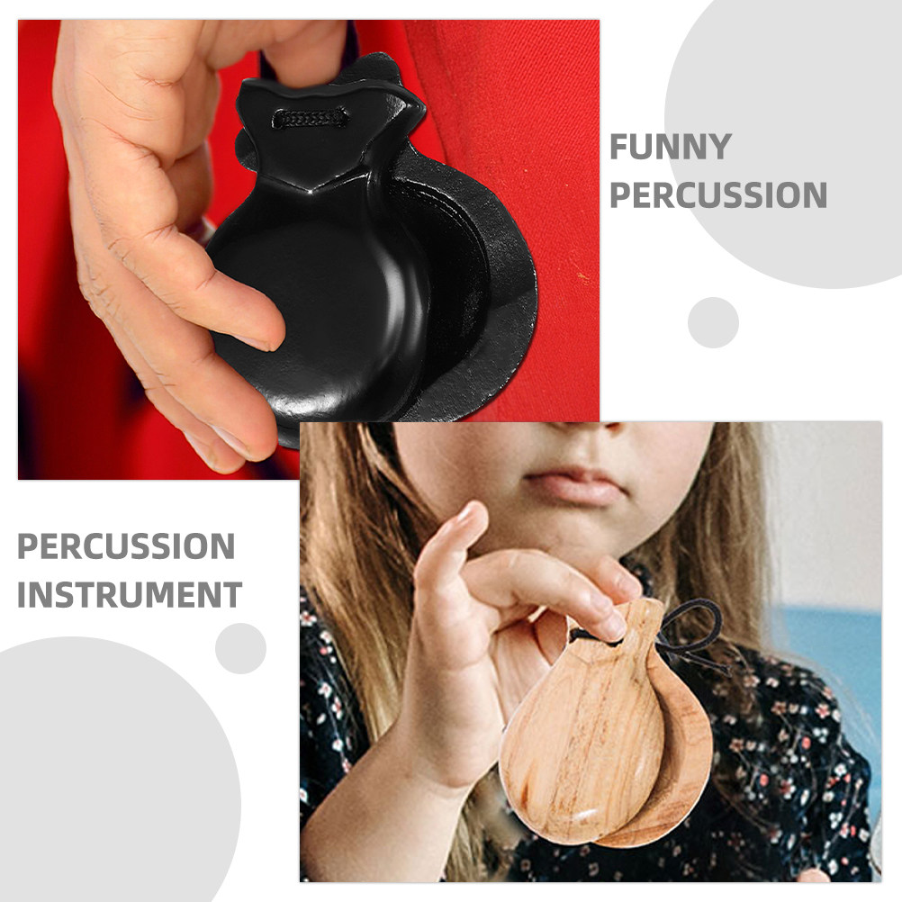 2Pcs Spanish Castanets Wooden  - огляд і ціна Musical Instrument Clapper