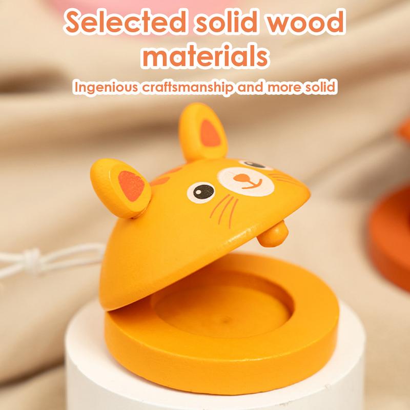 Kids Cartoon Wooden Castanets  - огляд і ціна Musical Instrument Clapper