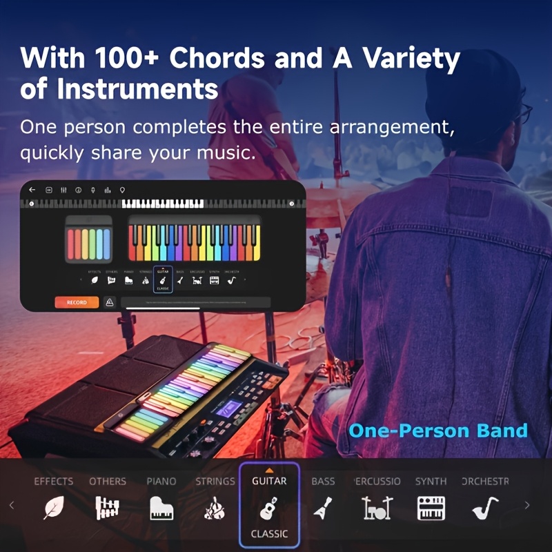 Stylish LED-Backlit PopuPiano  - огляд і ціна Musical Instrument Qin